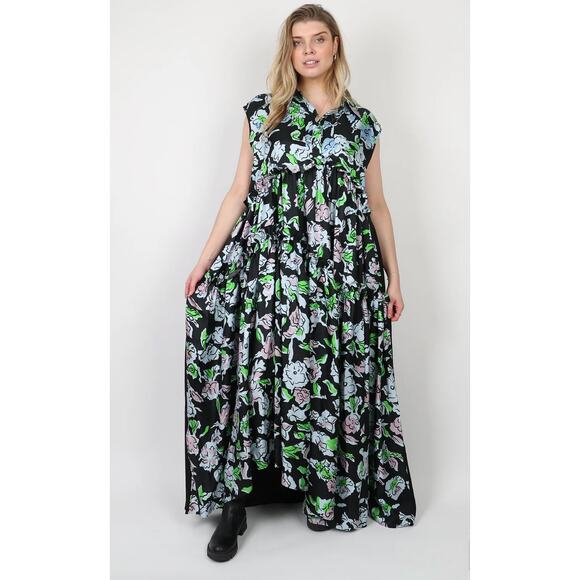 Brogger Ella Gown Silk Floral Maxi Dress Size XS - Picture 16 of 16